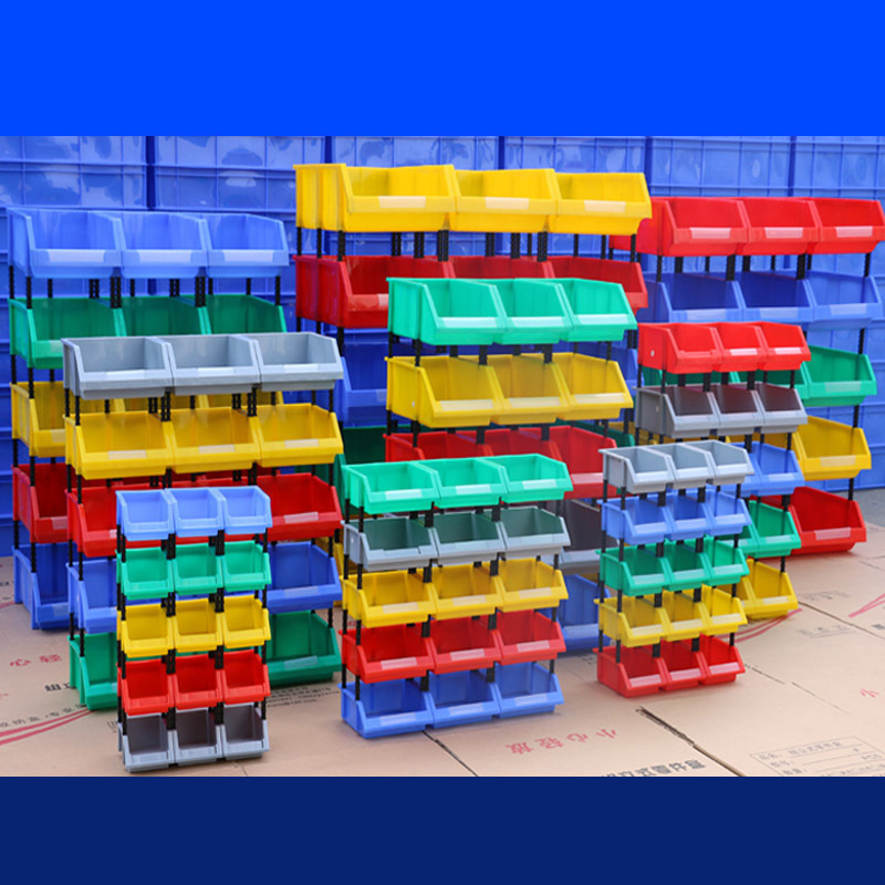 Plastic Warehouse Parts Storage Box Stackable Hardware Small Parts Organizer Bin Portable Cabinet For Tools