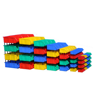 Plastic Warehouse Parts Storage Box Stackable Hardware Small Parts Organizer Bin Portable Cabinet For Tools