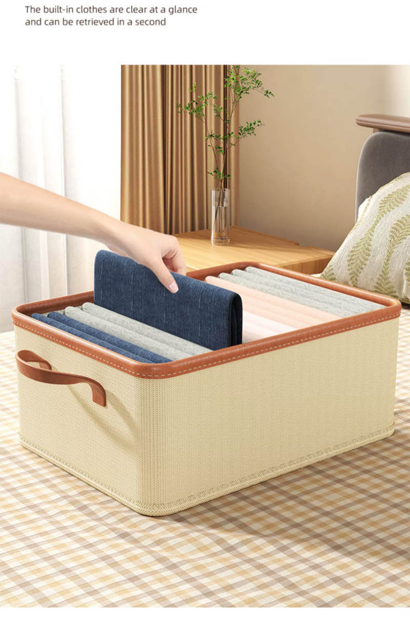 Household Closet Clothes Organizer Wardrobe Jeans Underwear Storage Box Washable Drawer Organizer For Clothes