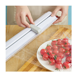 Kitchen Cutting Tool Portable Cling Film Cutter Wall-Mounted Cling Film Storage Box