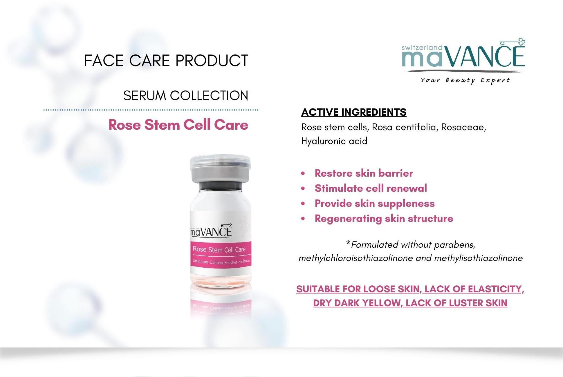 Wholesales Anti-aging Rejuvenating Facial Care maVANCE Rose Stem Cell Face Skin Care Best Selling Products