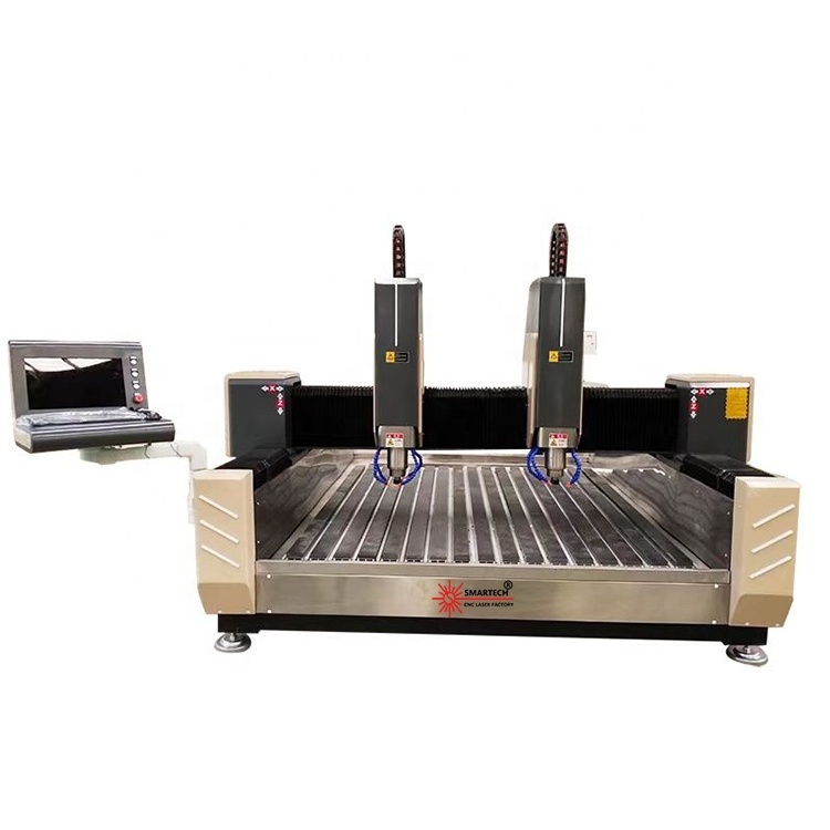 Wholesale Price Stone Marble Granite Double Heads Engraving Carving Cutting Cnc Router Machine