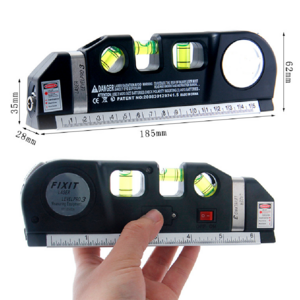 LV03 4 in 1 Infrared Laser Level Cross Line Laser Tape 2.5M Measurement Multipurpose Hand Tool Measure Level Laser