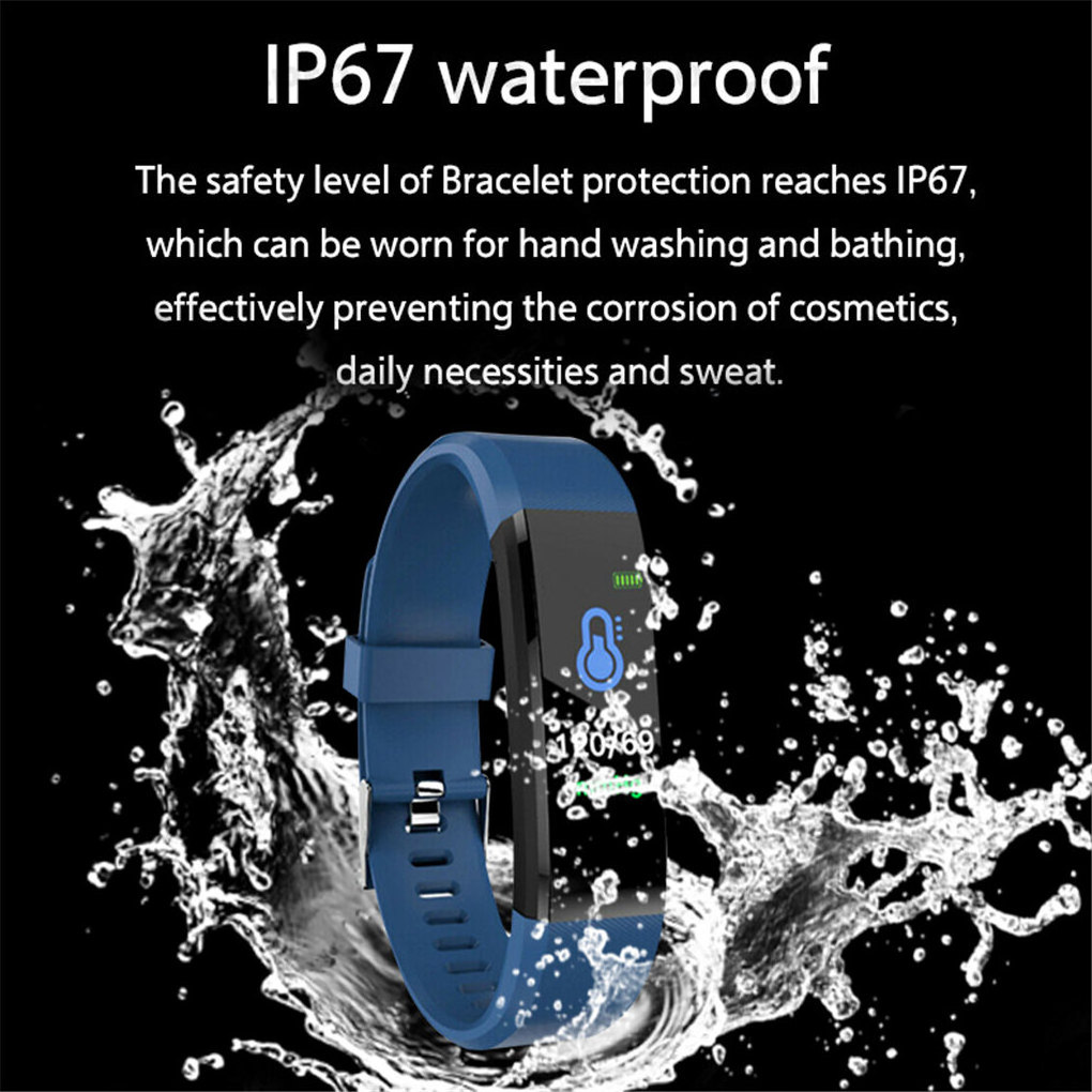 2022 115 Plus Smart Band  Heart Rate Monitor Blood Pressure Monitor Smart Fitness Tracker 115 plus PK 116plus Smart  Watch