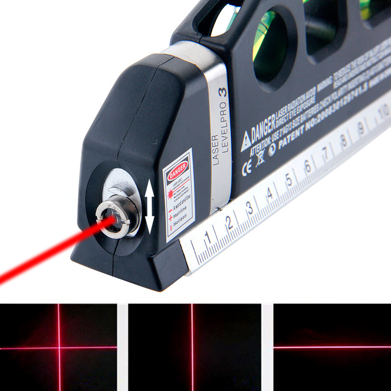 LV03 4 in 1 Infrared Laser Level Cross Line Laser Tape 2.5M Measurement Multipurpose Hand Tool Measure Level Laser