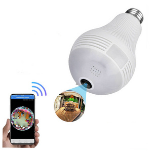 New 4k Wireless Fisheye Bulb Camera 960p 360 Degree Panoramic Security Bulb Wifi Camera