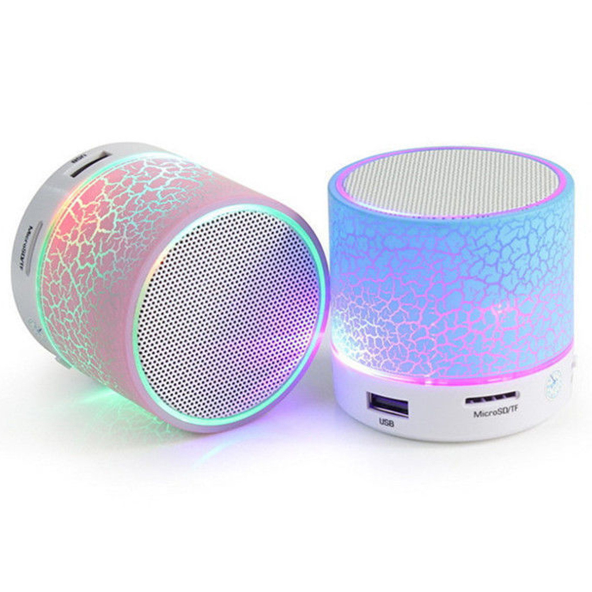 Wireless BT 2.1 Speaker LED Mini Speaker Universal MP3 TF Micro SD Card Supports Handsfree Call For iPhone