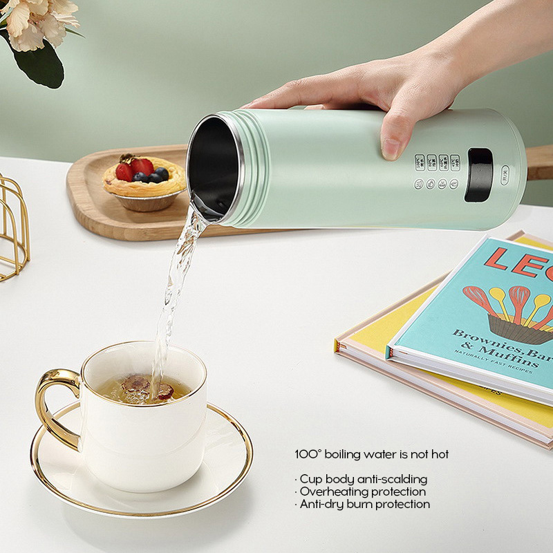 450ml Portable Electric Kettles With Smart Temperature Control Cup Make Tea Coffee Travel Boil Water Kettle for travel