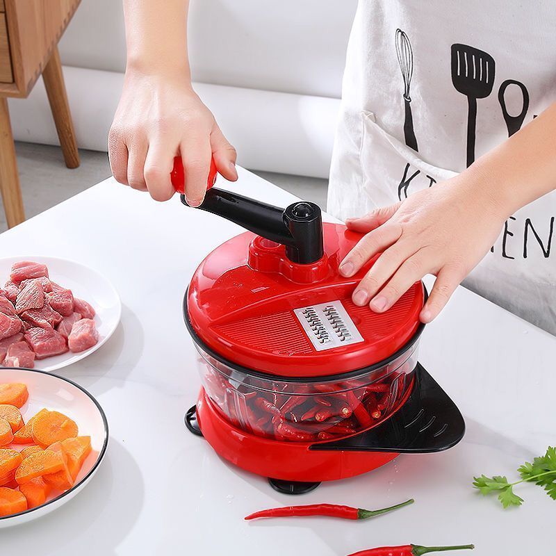 Multi-function Manual Food Processor Swift Food Vegetable Chopper With Stainless Steel Blades