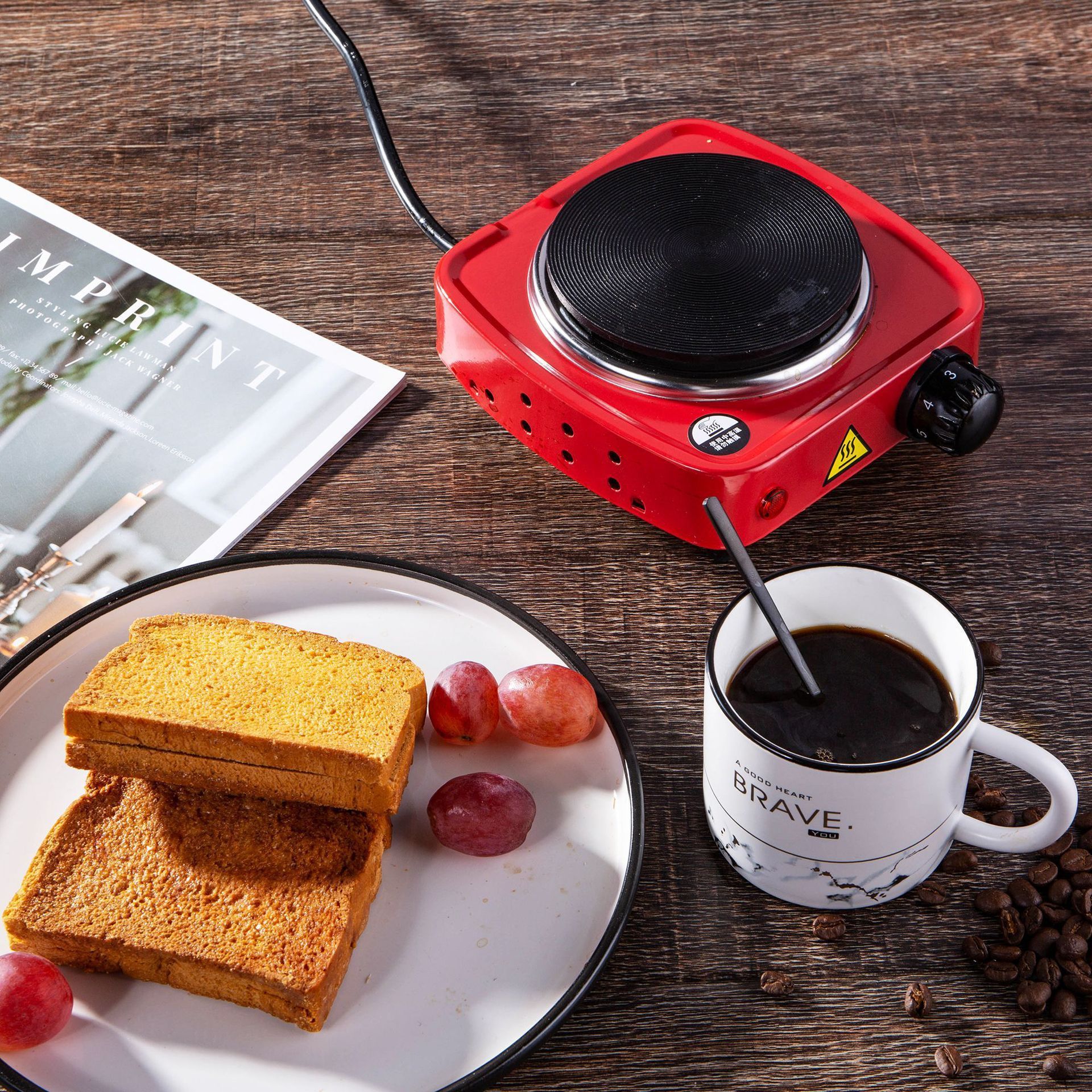 Wholesale Mini Portable Hot Plate  500w Stainless Steel Shell portable electric stove