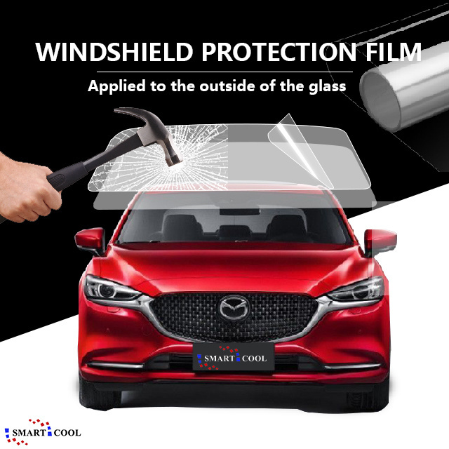 Smart Cool 4mil 5mil Hydrophobic High Clear Anti Scratch Self Healing Car Front Glass Protective  Windshield Protection Film