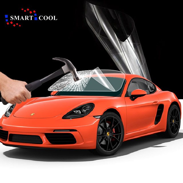 Smart Cool 4mil 5mil Hydrophobic High Clear Anti Scratch Self Healing Car Front Glass Protective  Windshield Protection Film