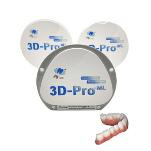 High Translucency 43%-49% 3D Multilayer Cad Cam Dental Zirconia Block