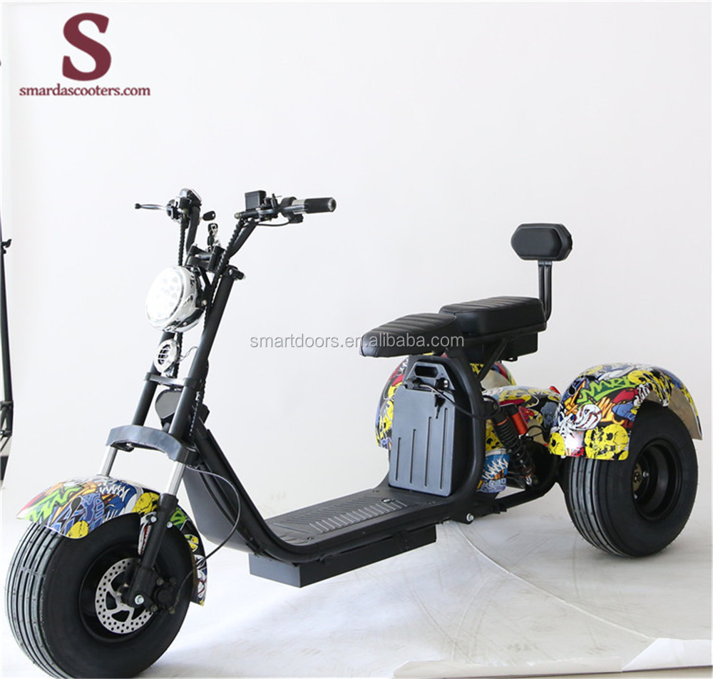 three wheels electric mobility scooter 3200w 5000w in india self-balancing electric scooters citycoco 60v30ah