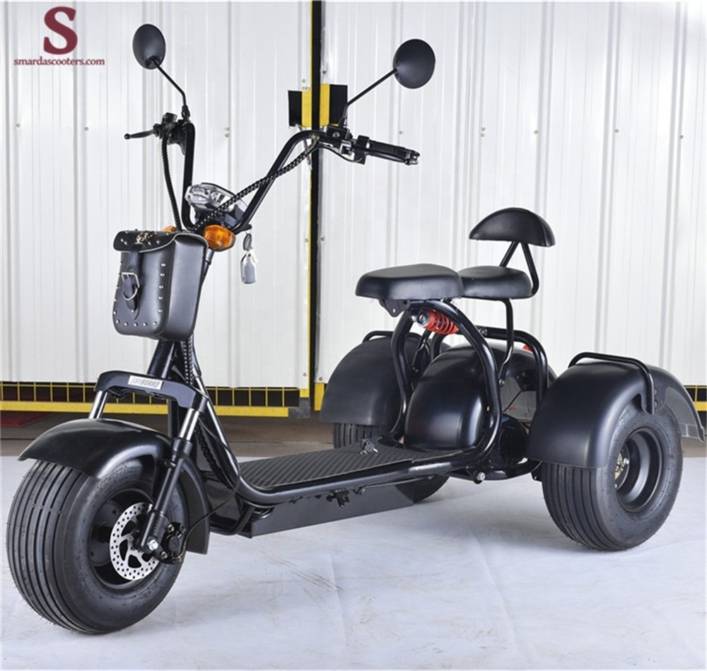 2022 moped  electric scooter 1000w 2000w best quality  3 wheels citycoco with  fat tire