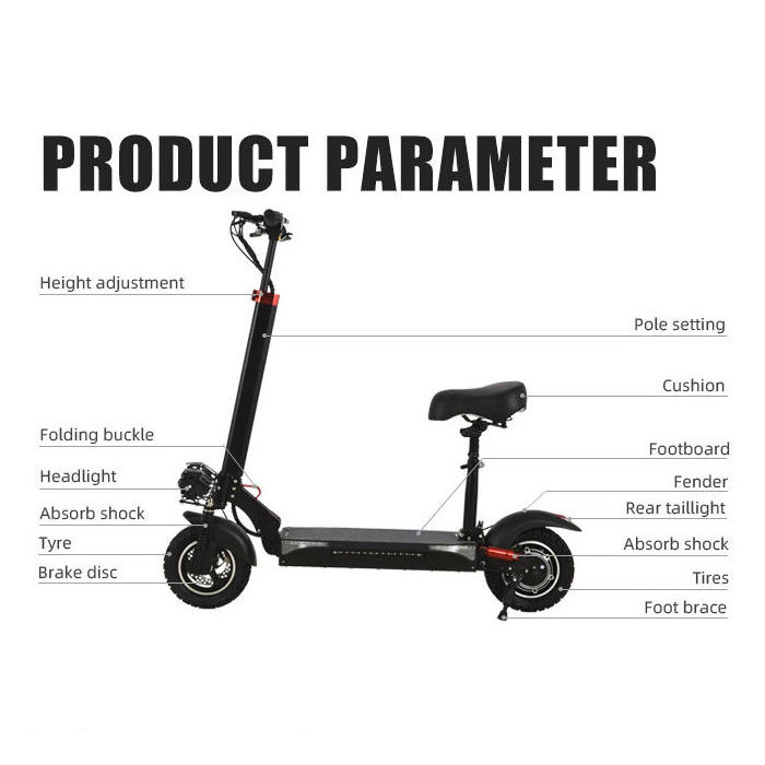 Electric Moped Scooter European Warehouse Acceptance Customization Two Wheel Supplier  Electric Scooters Frame And Parts