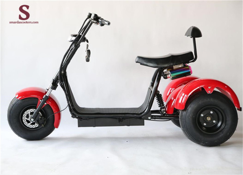 Three Wheels Big Tire Trike Adult Tricycle Citycoco 3 Wheel Electric Scooter 1500W/2000W Fat Bike Tire