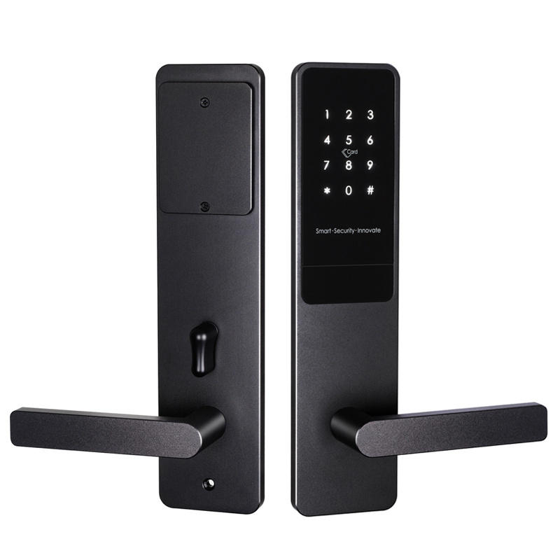 Smartek E901P Wireless Solid Aluminum ANSI Mortise Keyless Entry Door Handle TTLock APP Smart Electronic Apartment Door Lock