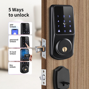 2023 Tuya Wifi Front Door Outdoor TTlock APP Touchpad Electronic Keyless Entry Locks Remote Control Deadbolt Smart Lock