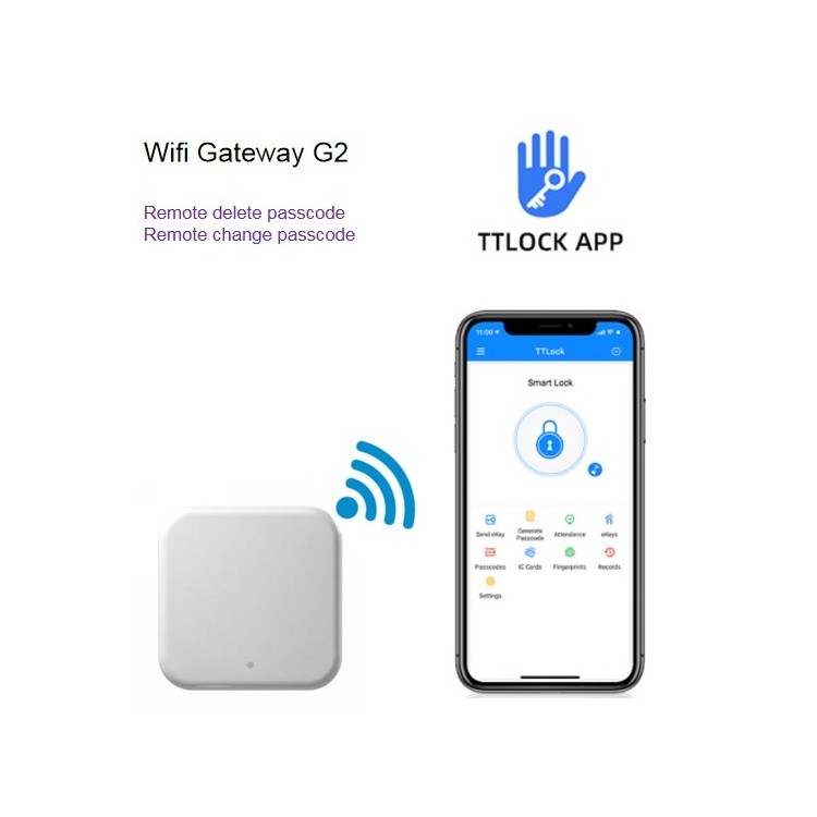 Ttlock APP Smart Fingerprint passcode card key Lock keyless remote control unlock smart door lock WIFI Gateway