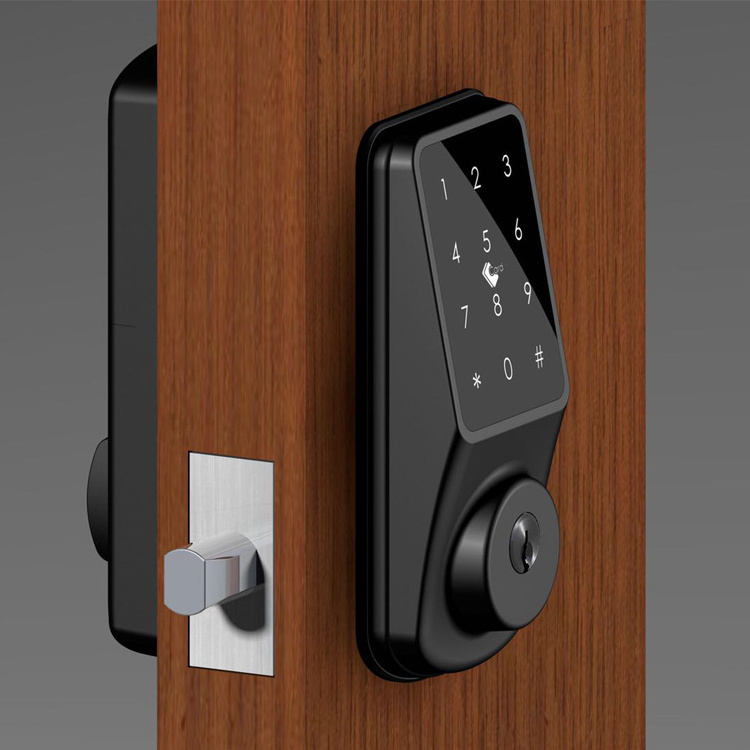 2023 Auto Locking Waterproof TTlock Tuya APP Digital Touchpad Password Card Keyless Entry Home Door Locks Deadbolt WIFI Lock