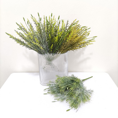 Home DIY Decoration Artificial Plants Fern Bush Fake Grass Pots Flower Arrangement Leaves Branch Artificial Grass