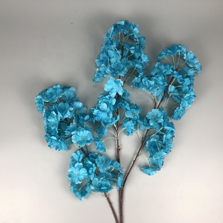 China silk vision flowers artificial encrypt cherry blossom wedding decoration artificial cherry blossom branch wholesale