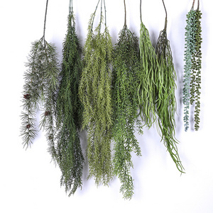 wholesale plastic for air grass wall hanging artificial tropical hanging artificial plants grass wall decor