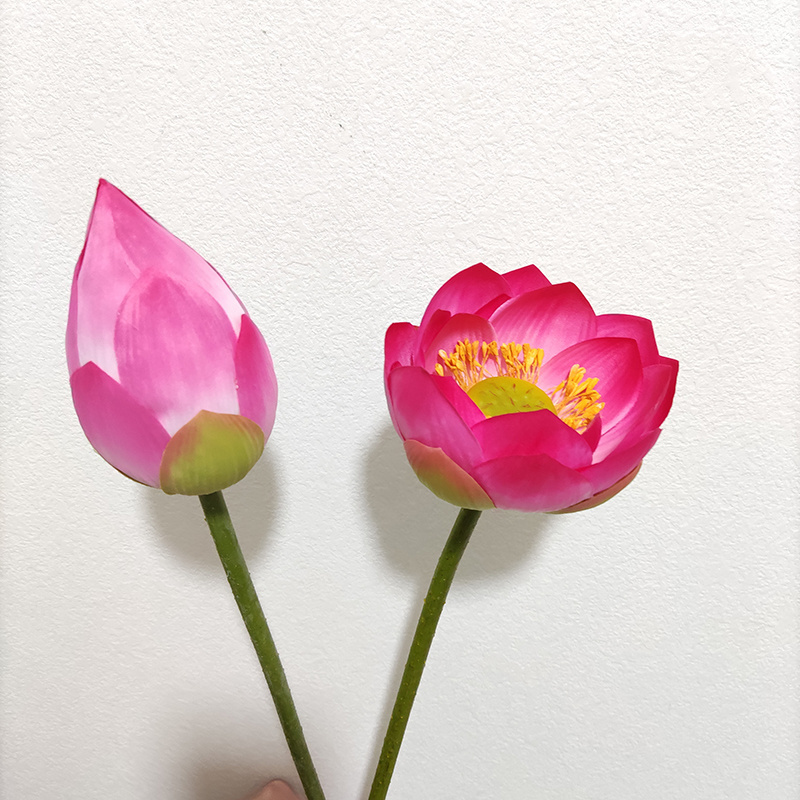 New Charming Artificial Lotus Flowers Faux Lotus Bud Silk Water Lily Decorative Flowers