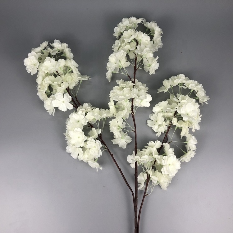 China silk vision flowers artificial encrypt cherry blossom wedding decoration artificial cherry blossom branch wholesale