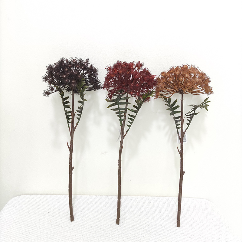 New Autumn Series Silk Artificial Flowers Faux Dandelion Pom Pom Star Artificial Plants & Greenery