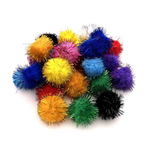 Glitter Pom Poms for Craft