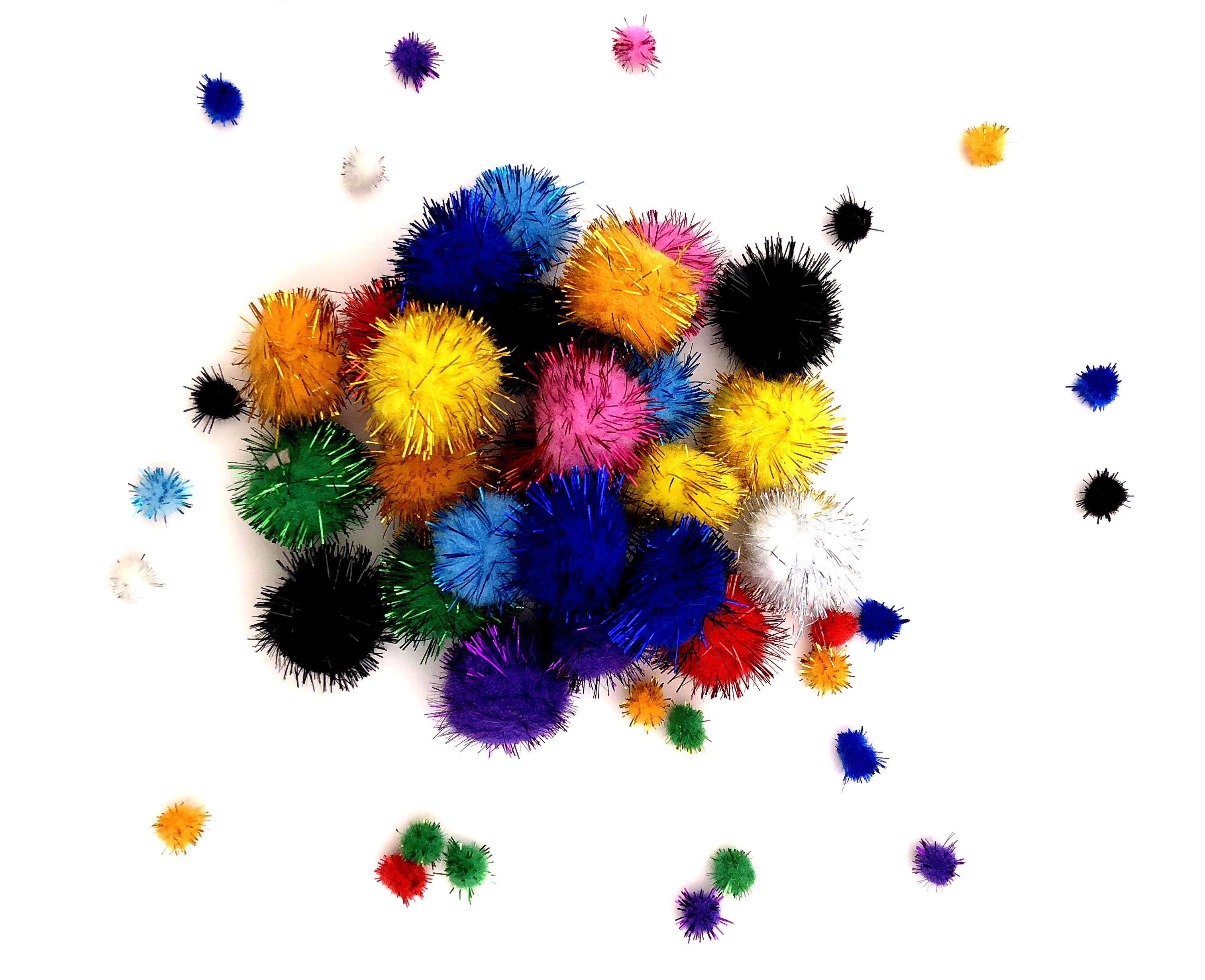 Glitter Pom Poms for Craft