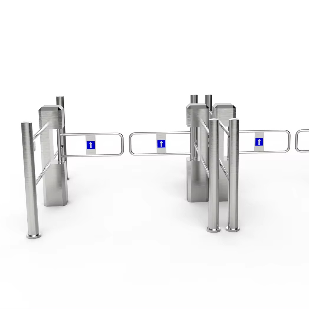 Stainless Steel 316 Entrance control Single Pole Security Gate Supermarket Swing Barrier Gate