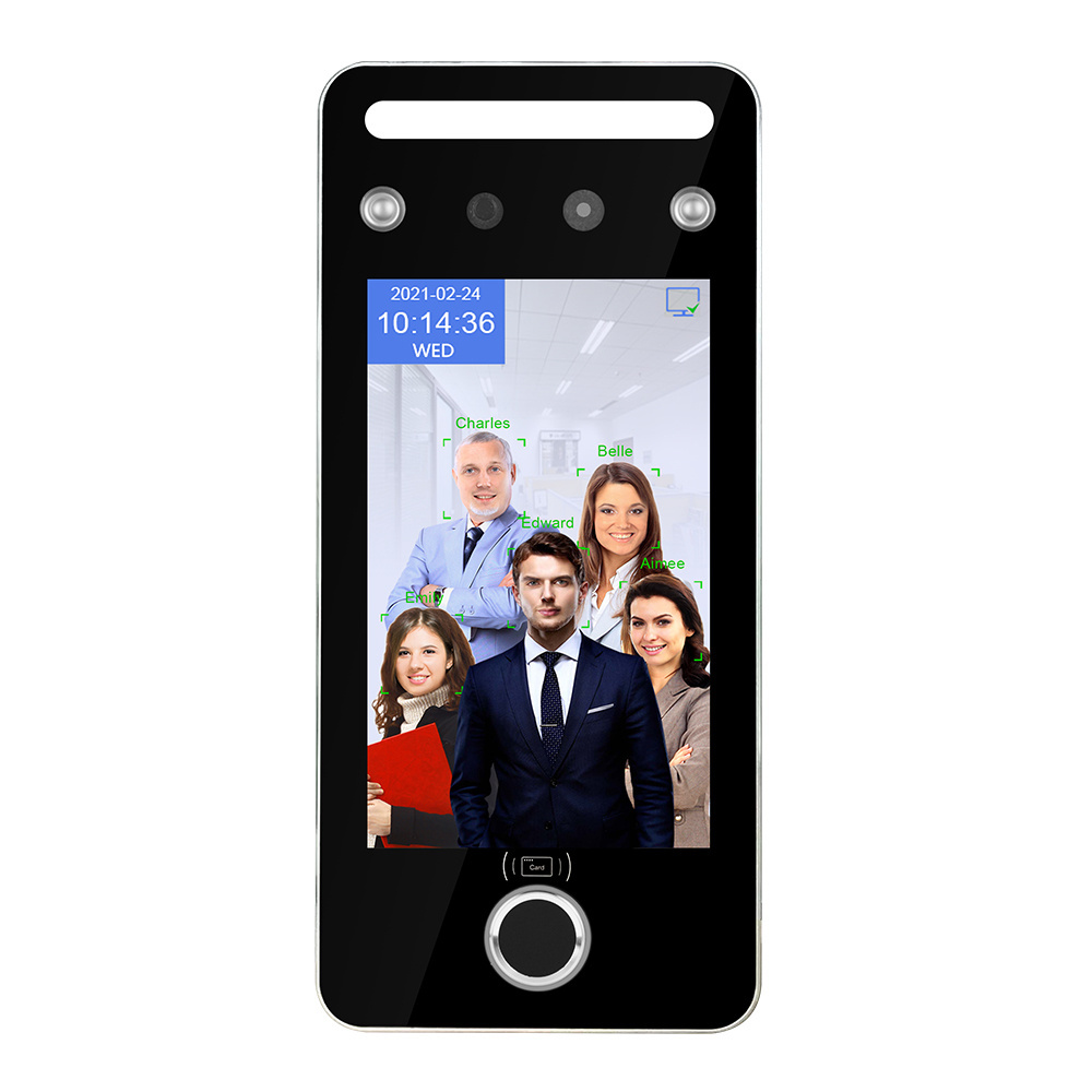 7 Inch Screen Multi Faces Magnetic Door Entry Access Control System Fingerprint Rfid Card Facial Recognition System