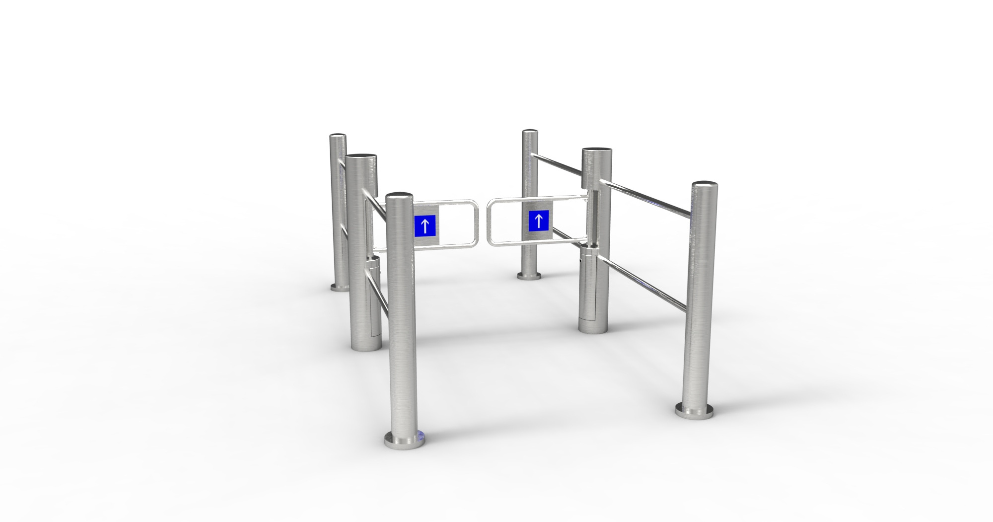 Stainless Steel 316 Entrance control Single Pole Security Gate Supermarket Swing Barrier Gate