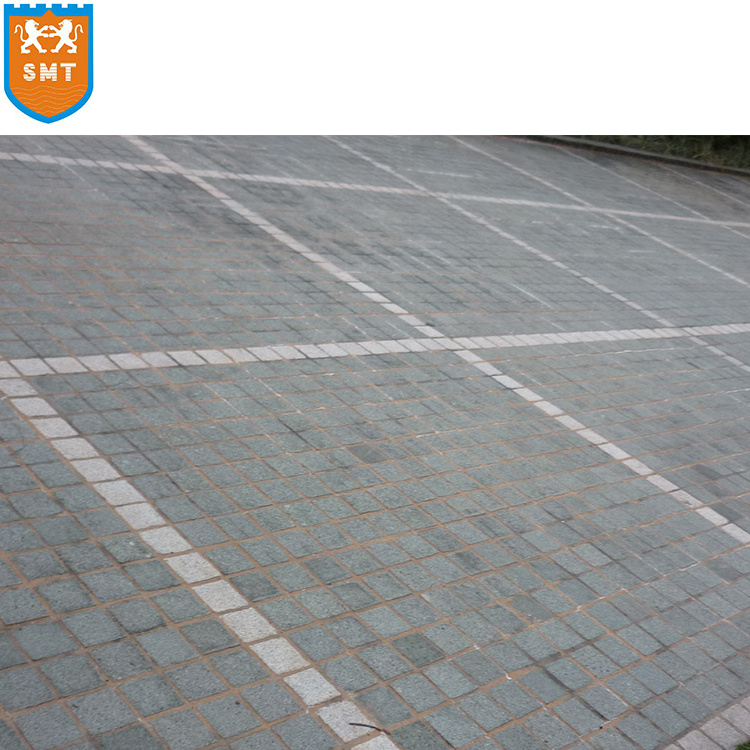 Paving stone mesh paver G654 basalt surface burning residue machine cutting outdoor natural cobble stone walkway pavers