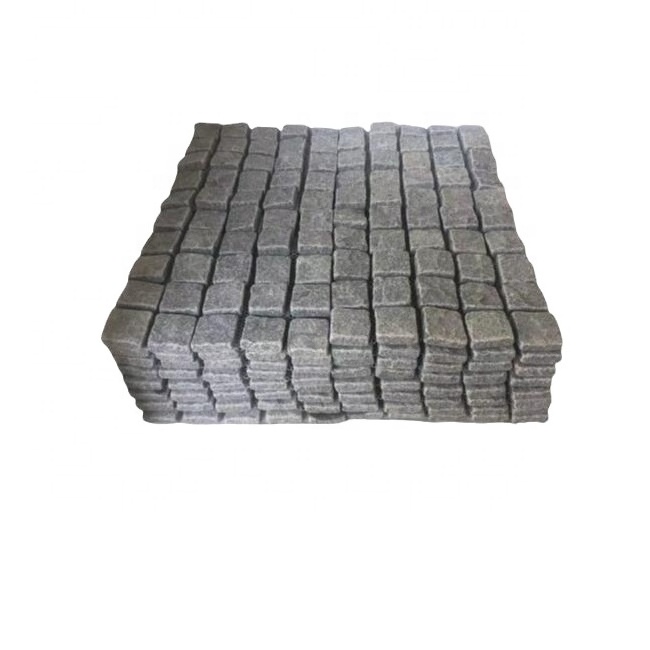 Hot Sale G654 Natural Mesh Granite Driveway Cobblestone Mats Floor Tiles Paving Stone