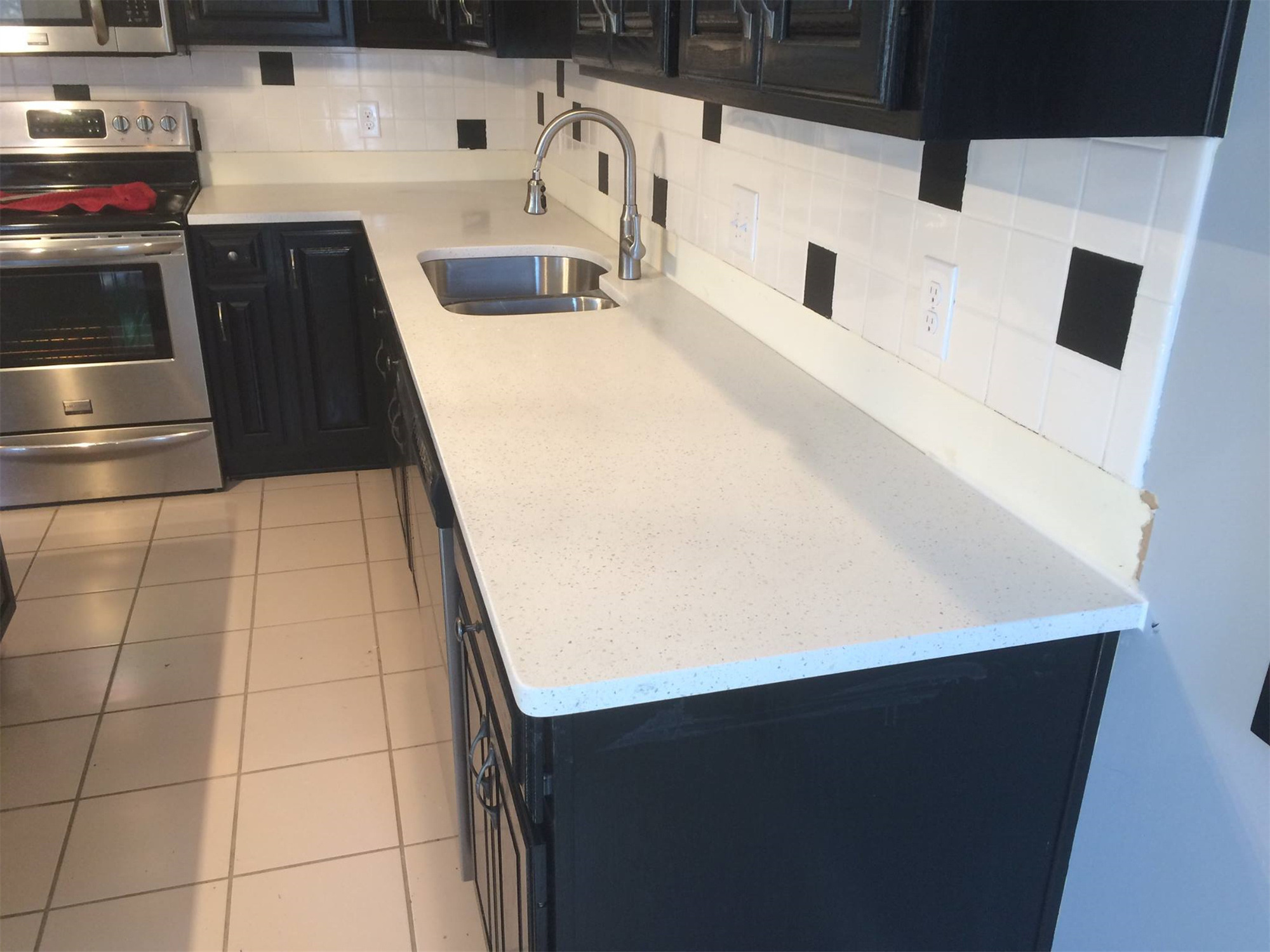 Kitchen island 900 x 2400 mm frost white quartz stone arctic white clear kitchen quartz countertops edges polished