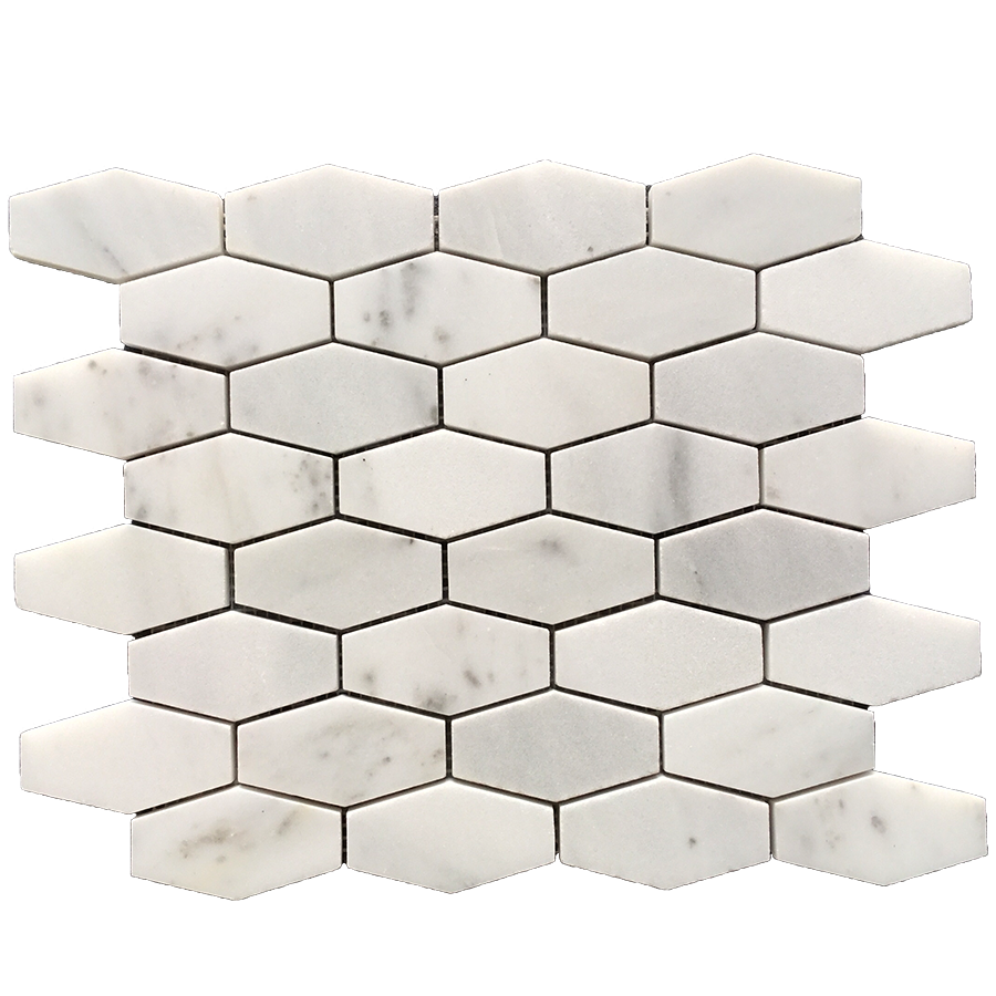 Oscar White Marble cheap marble mosaics octagon marble with dots 300x300mm on a net stone mosaic tile for floor from indonesia