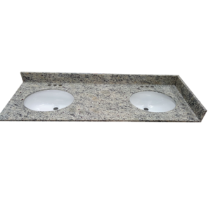 Santa cecilia granite 22" x 73" double undermount sink vanity top prefab bathroom top wth vessel sink countertops