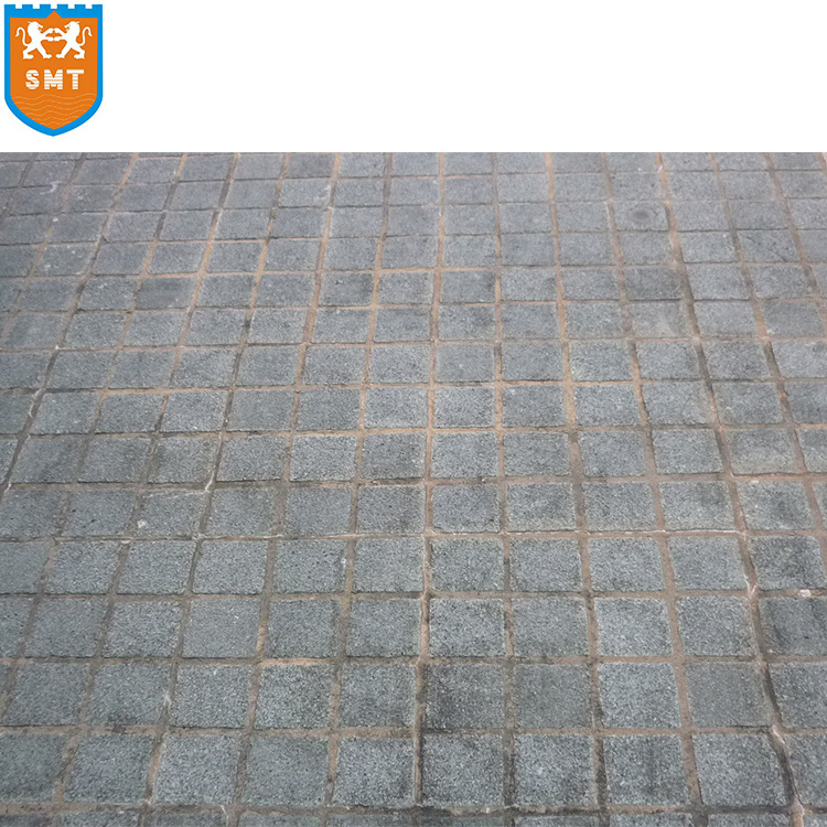 Paving stone mesh paver G654 basalt surface burning residue machine cutting outdoor natural cobble stone walkway pavers