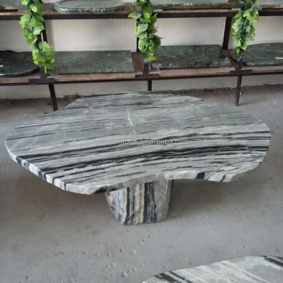 Stone Table Forest Green Table Garden Decoration Bench Marble Garden Bench