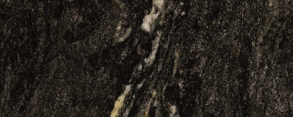 Island top cosmic black granite black brown titanium gold granite 3cm thick eased edges