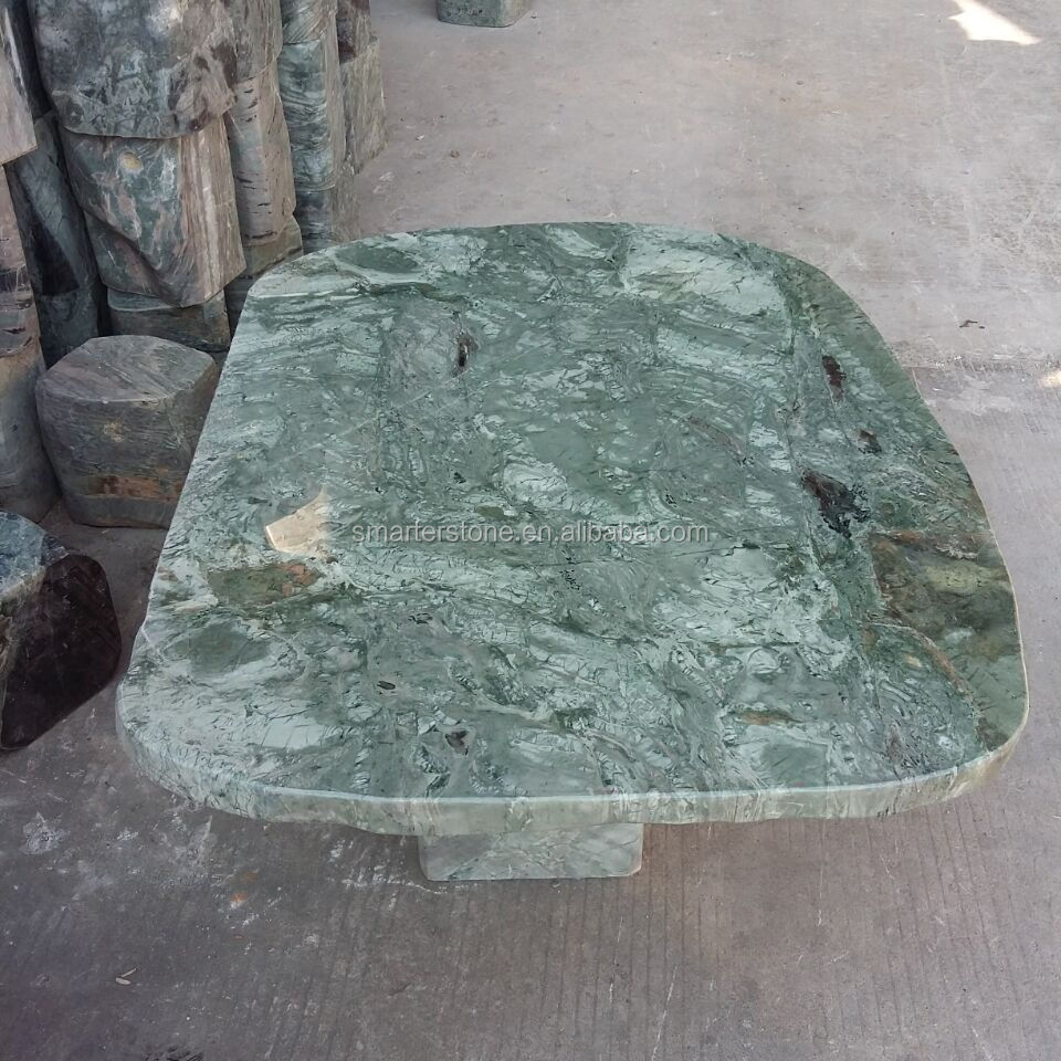 Stone Table Forest Green Table Garden Decoration Bench Marble Garden Bench