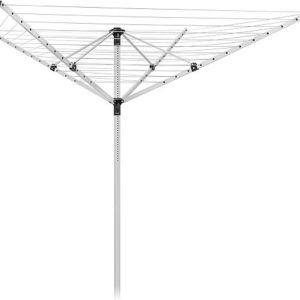 4 arms 50m aluminum rotary washing line with metal spike