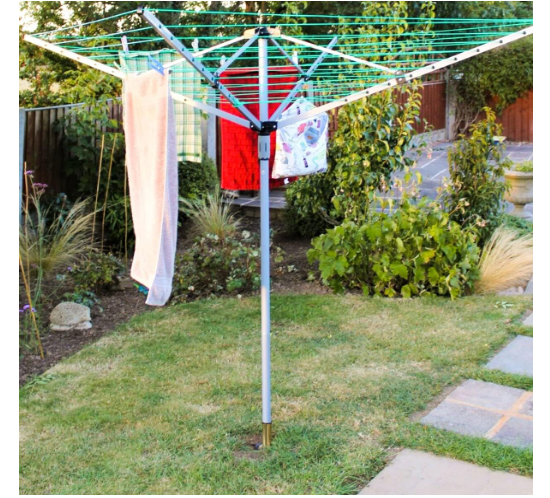 4 arms 50m outdoor steel rotary airer washing line line radiator airer