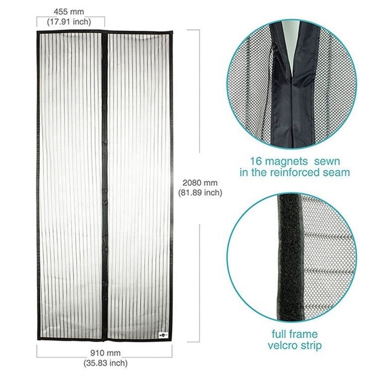 Roller blinds curtain anti mosquito magnetic tulle shower magnetic mosquito net door curtain screen door