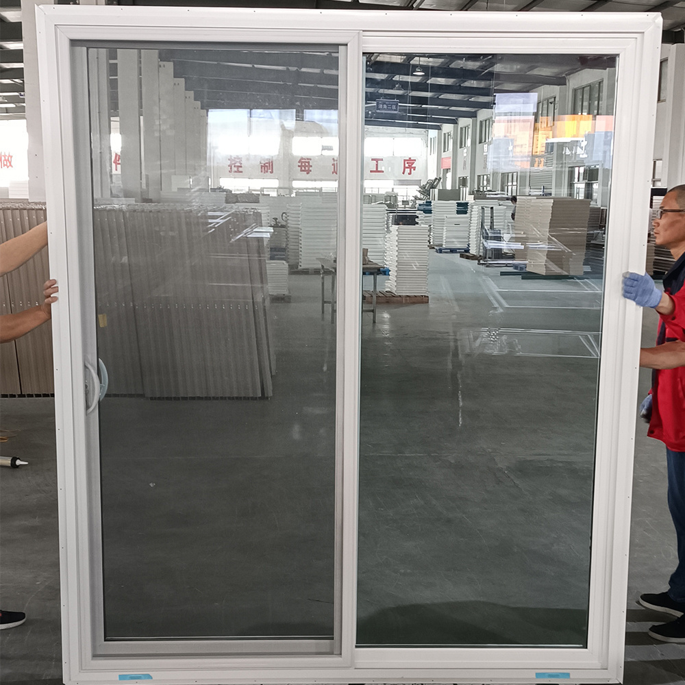 Factory prices customized size American style pvc modern sliding glass door pvc windows and doors