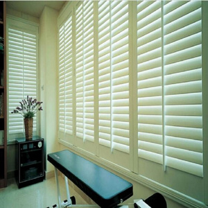 Durable design pvc window plastic blade plantation shutter windows blinds shades roller shutters supplier